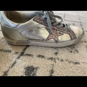 Golden Goose metallic Superstar sneakers size 39